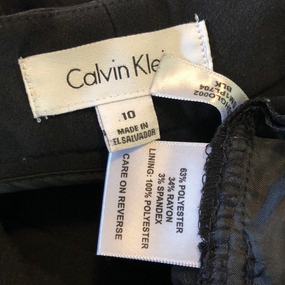 CALVIN KLEIN size 10 Classic Career Trouser Flat-front Pant Stretch Pockets Cozy - Picture 7 of 8